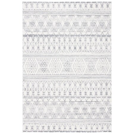 Safavieh 6 ft. 7 in. x 8 ft. 7 in. Tulum Power Loomed Rectangle Area Rug Ivory & Grey TUL610A-6